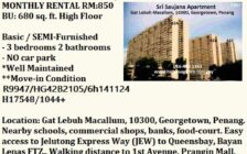 Georgetown Penang Macallum Sri Saujana Apa...